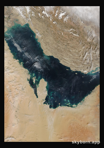 The Earth on 12 February 2018 · Persian Gulf