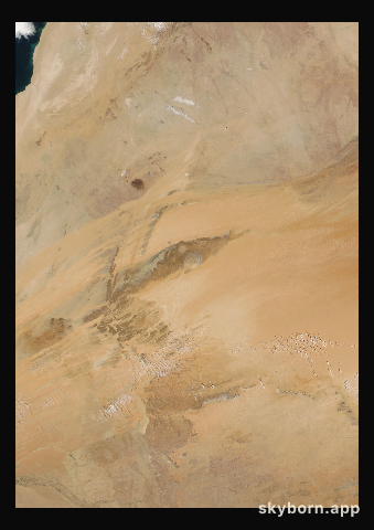 The Earth on 22 February 2018 · Eye of the Sahara, Mauritania
