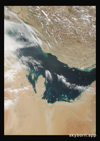 The Earth on 23 February 2018 · Persian Gulf