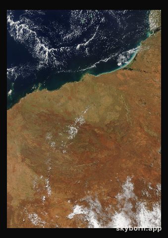 The Earth on 25 February 2018 · Pilbara, Western Australia