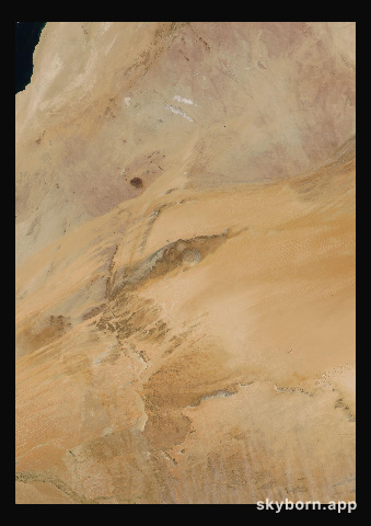 The Earth on 27 February 2018 · Eye of the Sahara, Mauritania