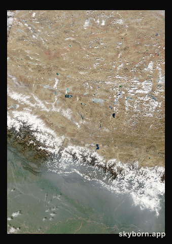 The Earth on 1 March 2018 · Himalaya and Tibet