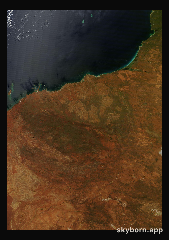 The Earth on 14 March 2018 · Pilbara, Western Australia