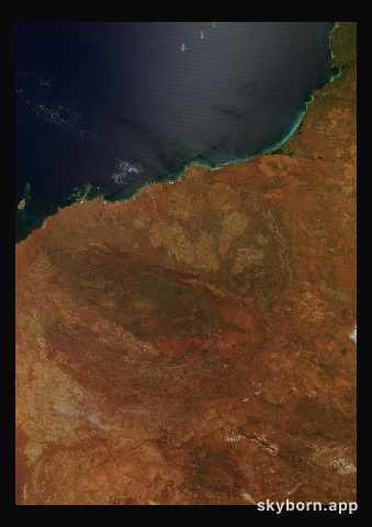 The Earth on 16 March 2018 · Pilbara, Western Australia