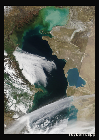 The Earth on 7 April 2018 · Caspian Sea