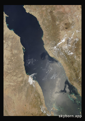 The Earth on 9 April 2018 · Red Sea