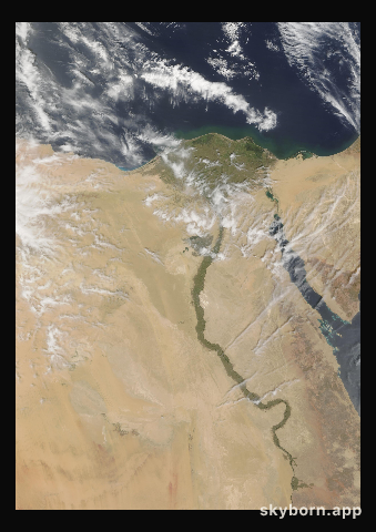 The Earth on 12 April 2018 · Nile Delta and Sinai