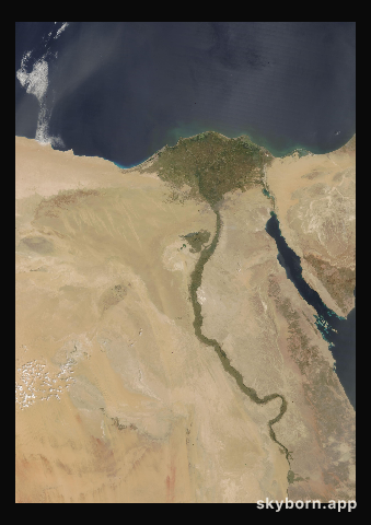 The Earth on 17 April 2018 · Nile Delta and Sinai