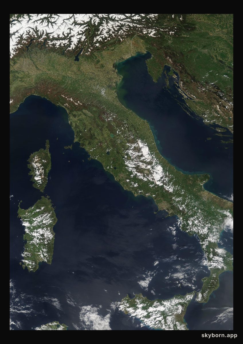 The Earth on 19 April 2018 · Italy and the Adriatic