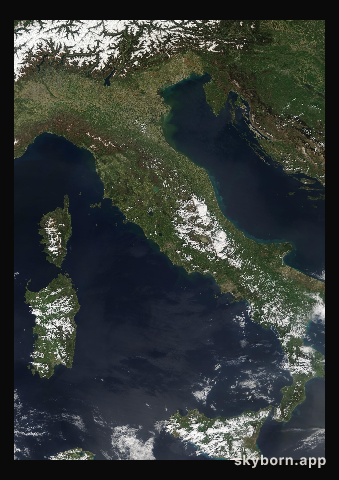 The Earth on 19 April 2018 · Italy and the Adriatic