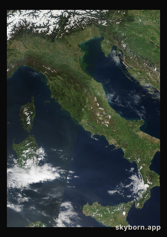 The Earth on 20 April 2018 · Italy and the Adriatic