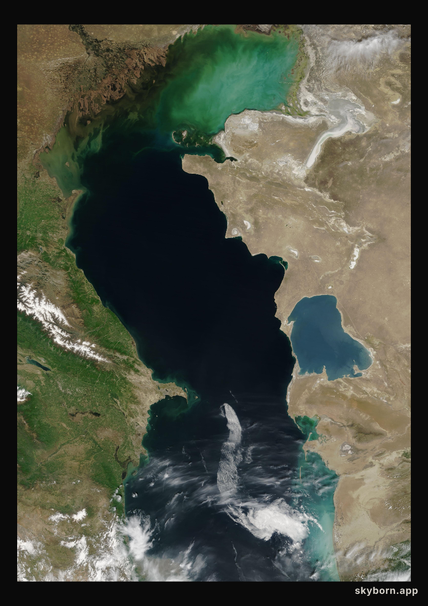 The Earth on 1 May 2018 · Caspian Sea