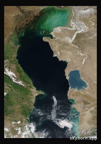The Earth on 1 May 2018 · Caspian Sea