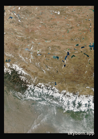 The Earth on 21 May 2018 · Himalaya and Tibet