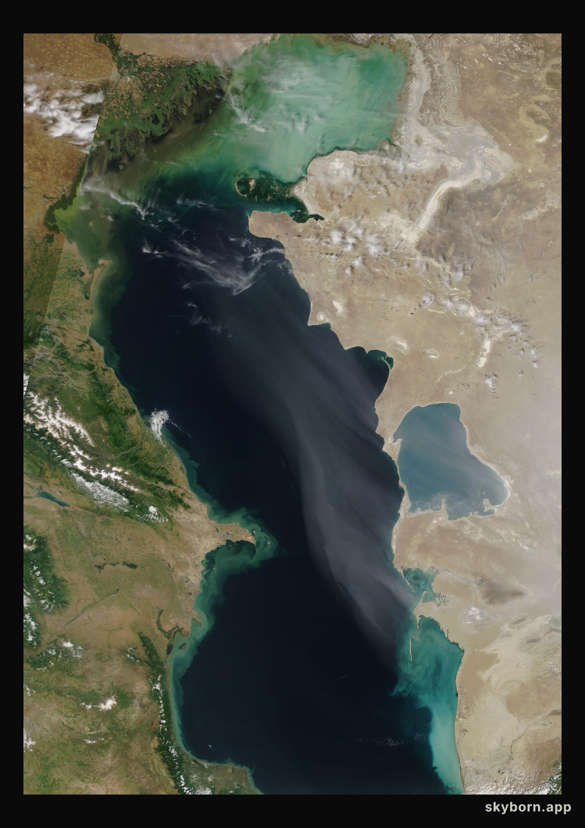 The Earth on 28 May 2018 · Caspian Sea
