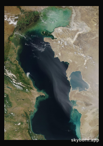 The Earth on 28 May 2018 · Caspian Sea
