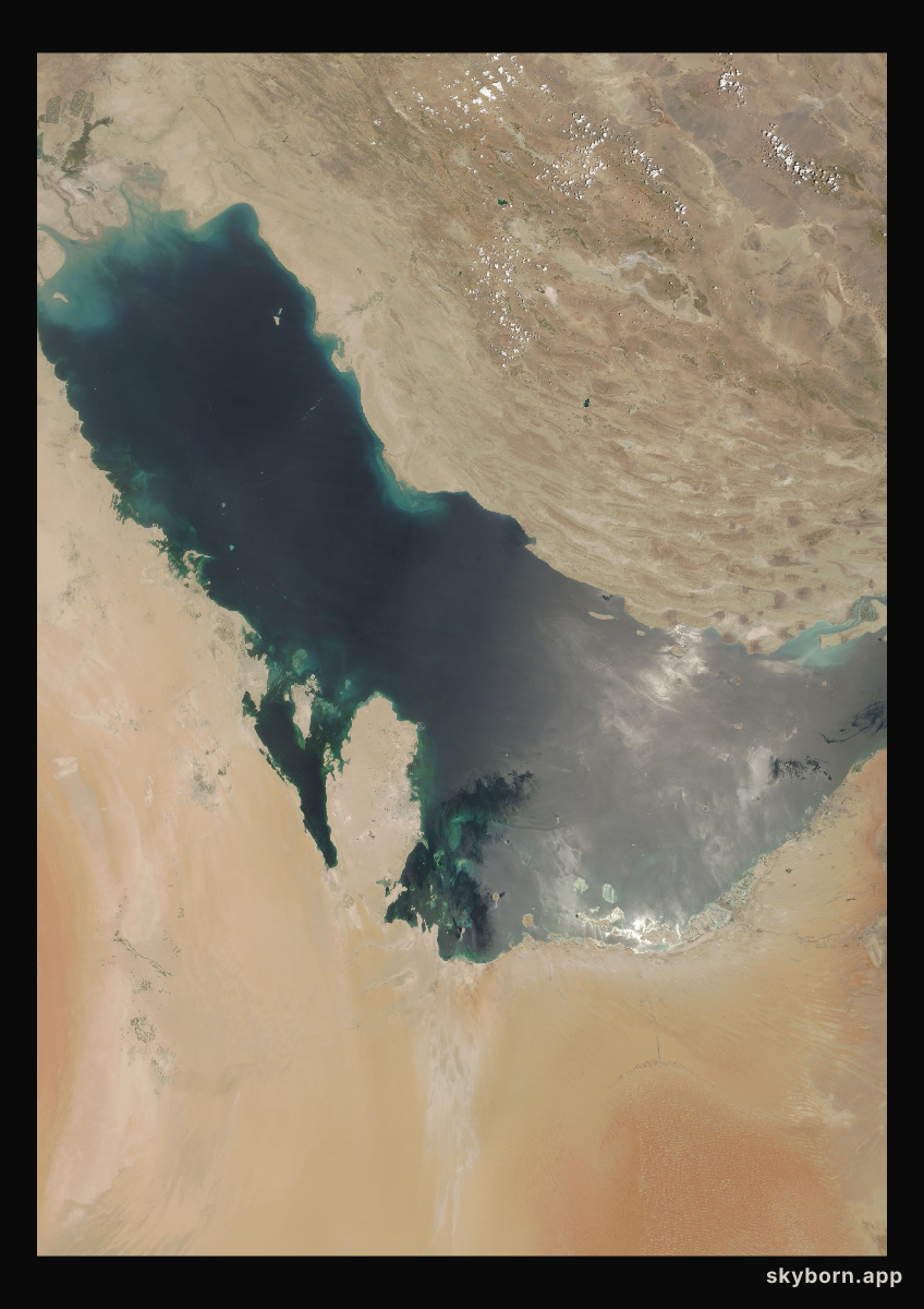 The Earth on 4 June 2018 · Persian Gulf