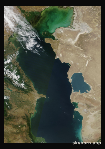 The Earth on 24 June 2018 · Caspian Sea