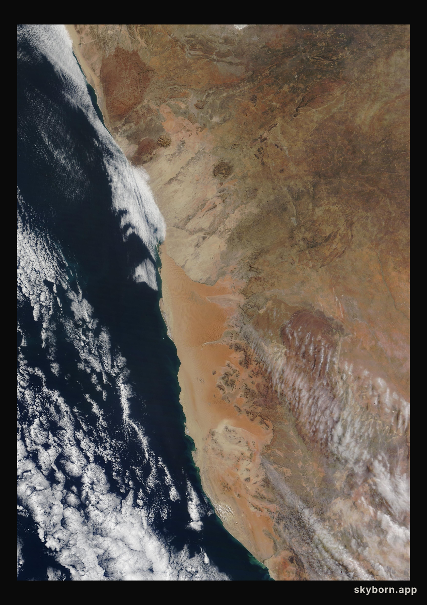 The Earth on 25 June 2018 · Namib Desert