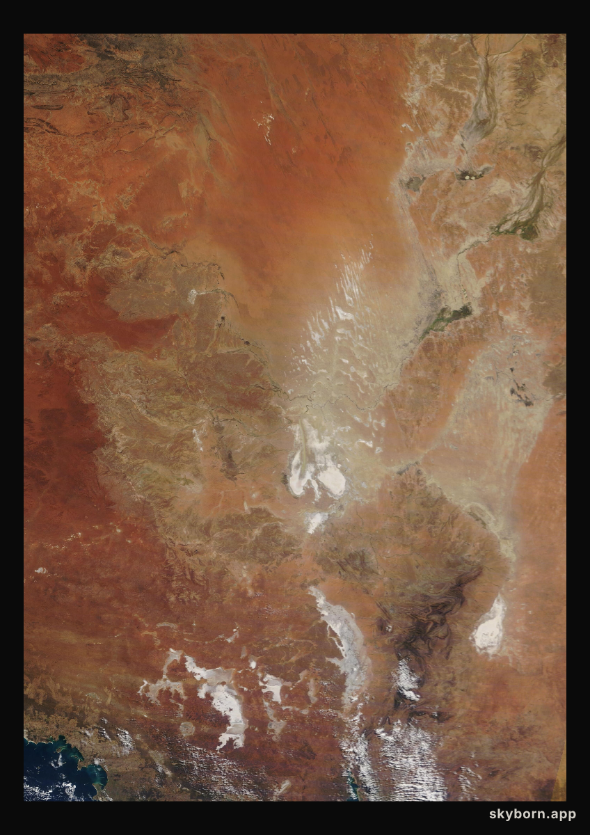 The Earth on 16 July 2018 · Lake Eyre, Australia