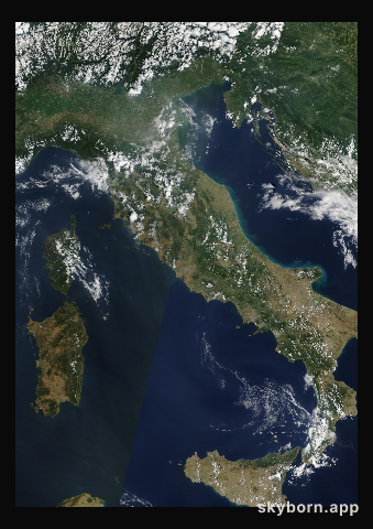 The Earth on 25 July 2018 · Italy and the Adriatic