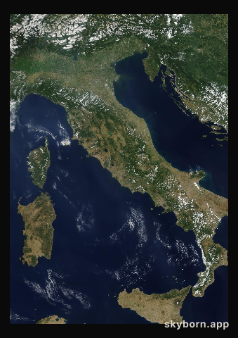 The Earth on 30 July 2018 · Italy and the Adriatic