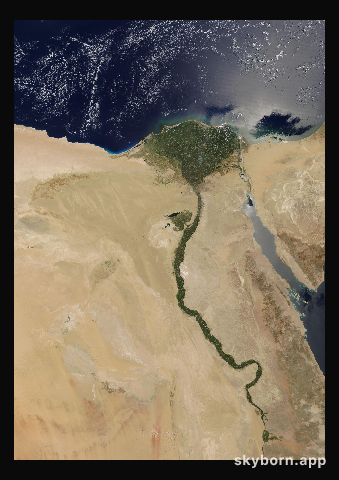The Earth on 31 July 2018 · Nile Delta and Sinai