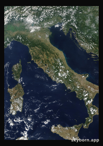 The Earth on 6 August 2018 · Italy and the Adriatic