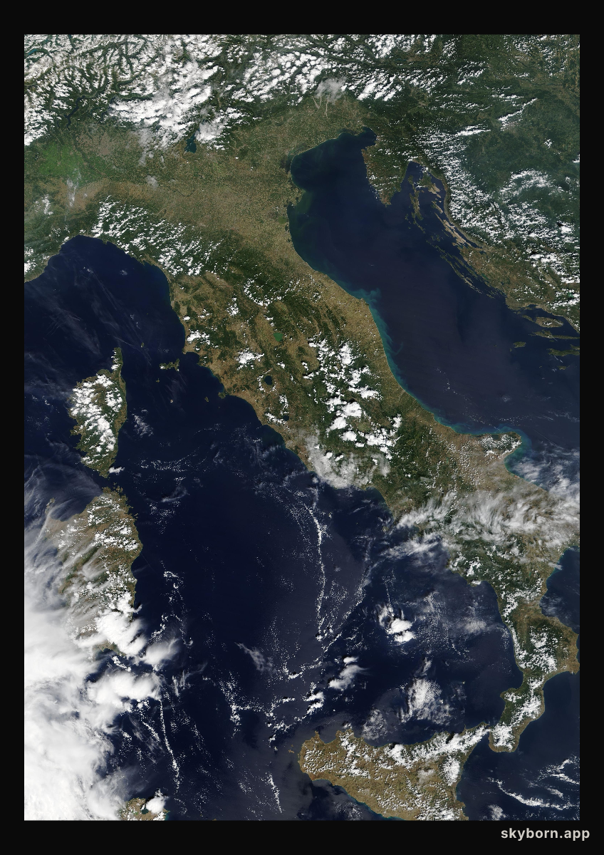The Earth on 18 August 2018 · Italy and the Adriatic