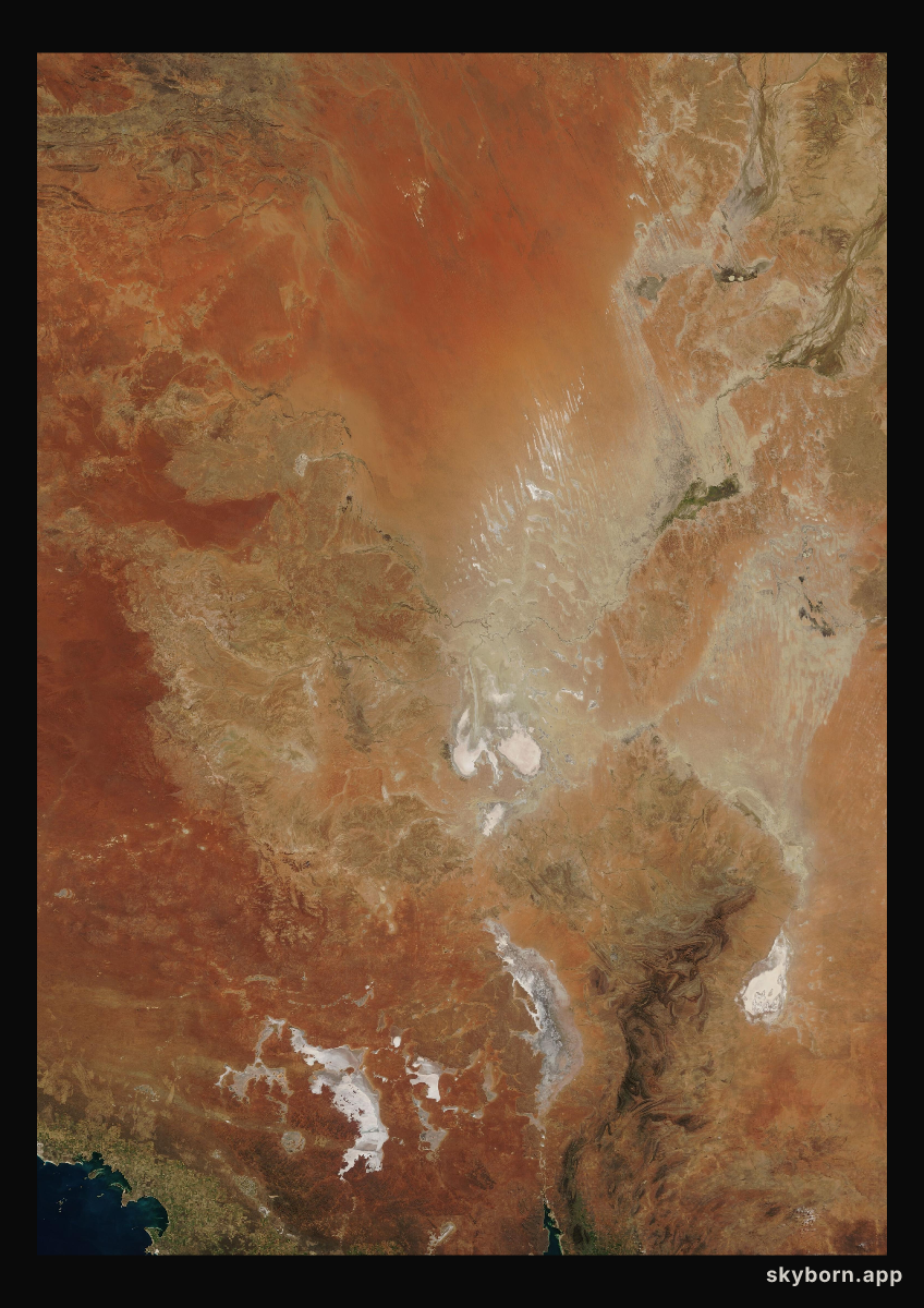 The Earth on 21 August 2018 · Lake Eyre, Australia