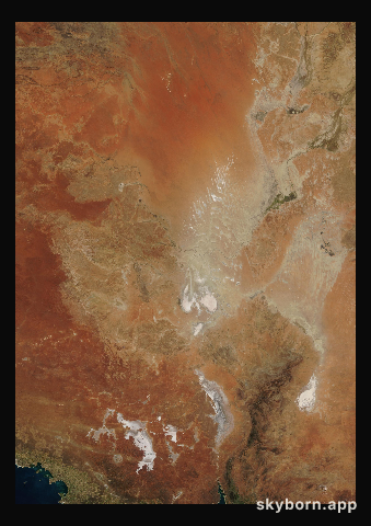 The Earth on 21 August 2018 · Lake Eyre, Australia