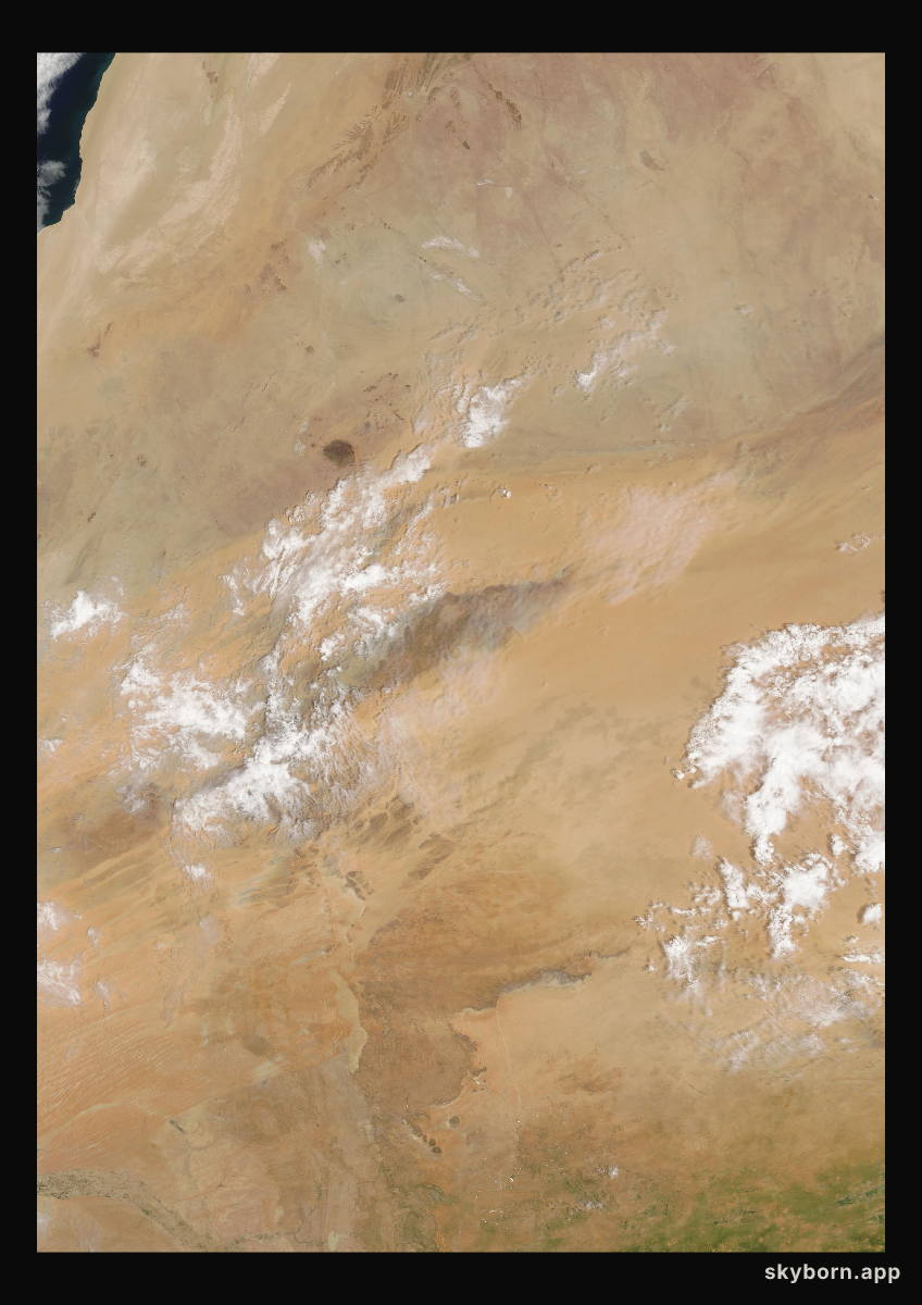 The Earth on 22 August 2018 · Eye of the Sahara, Mauritania