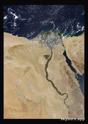 The Earth on 15 September 2018 · Nile Delta and Sinai