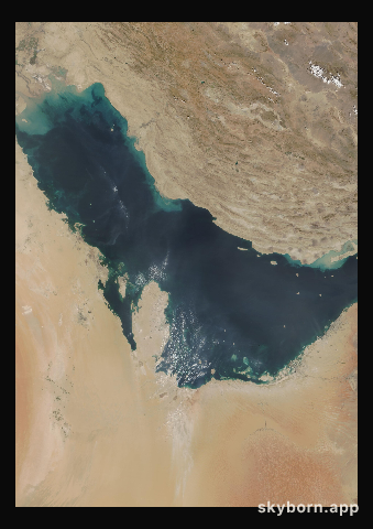 The Earth on 10 October 2018 · Persian Gulf