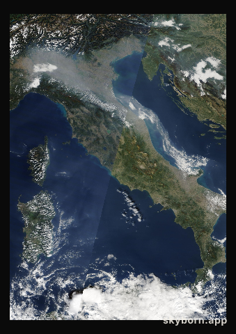 The Earth on 13 October 2018 · Italy and the Adriatic
