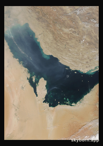 The Earth on 14 October 2018 · Persian Gulf
