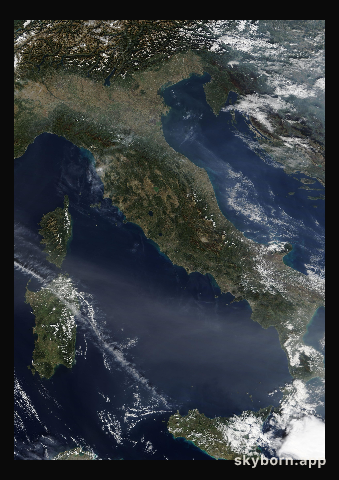 The Earth on 19 October 2018 · Italy and the Adriatic
