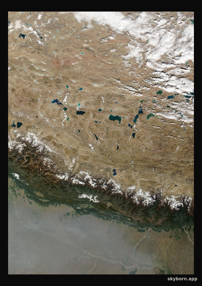 The Earth on 26 November 2018 · Himalaya and Tibet