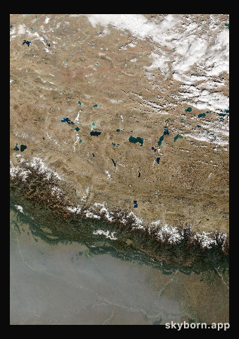 The Earth on 26 November 2018 · Himalaya and Tibet