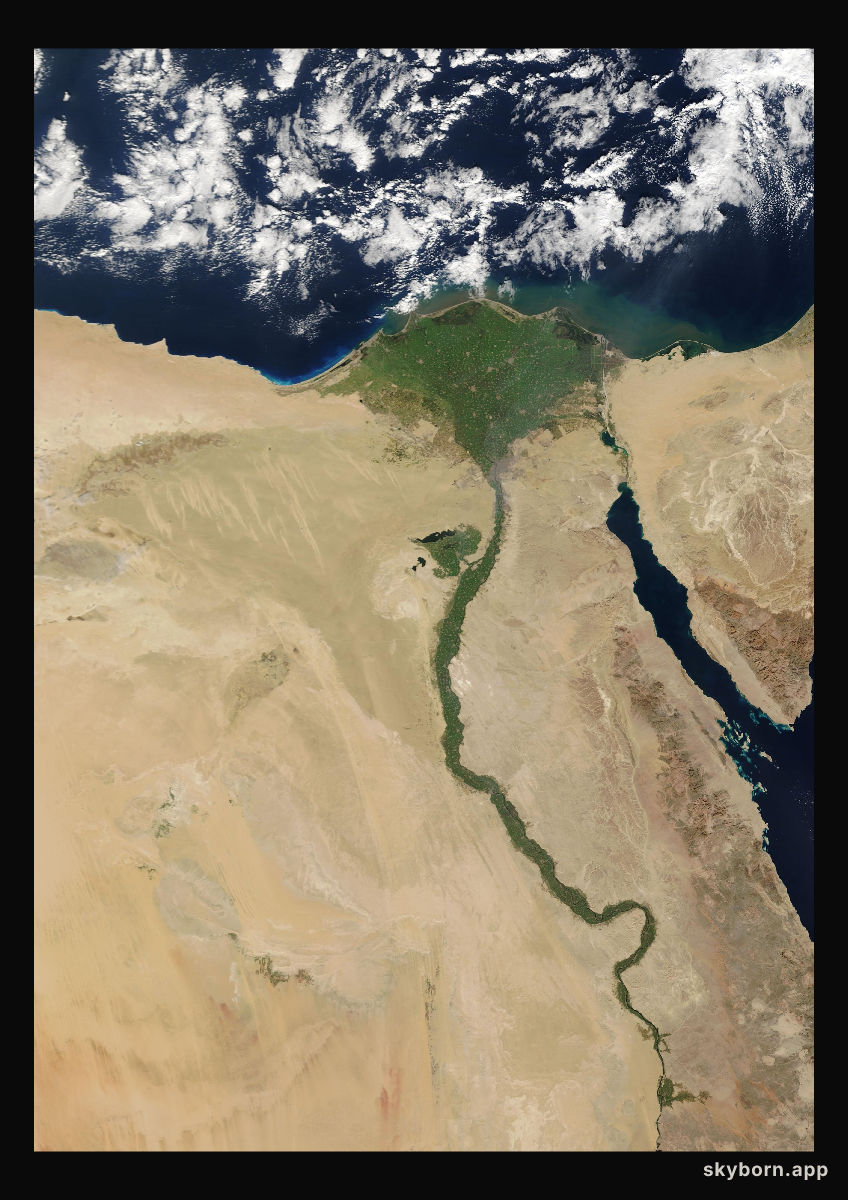 The Earth on 10 December 2018 · Nile Delta and Sinai