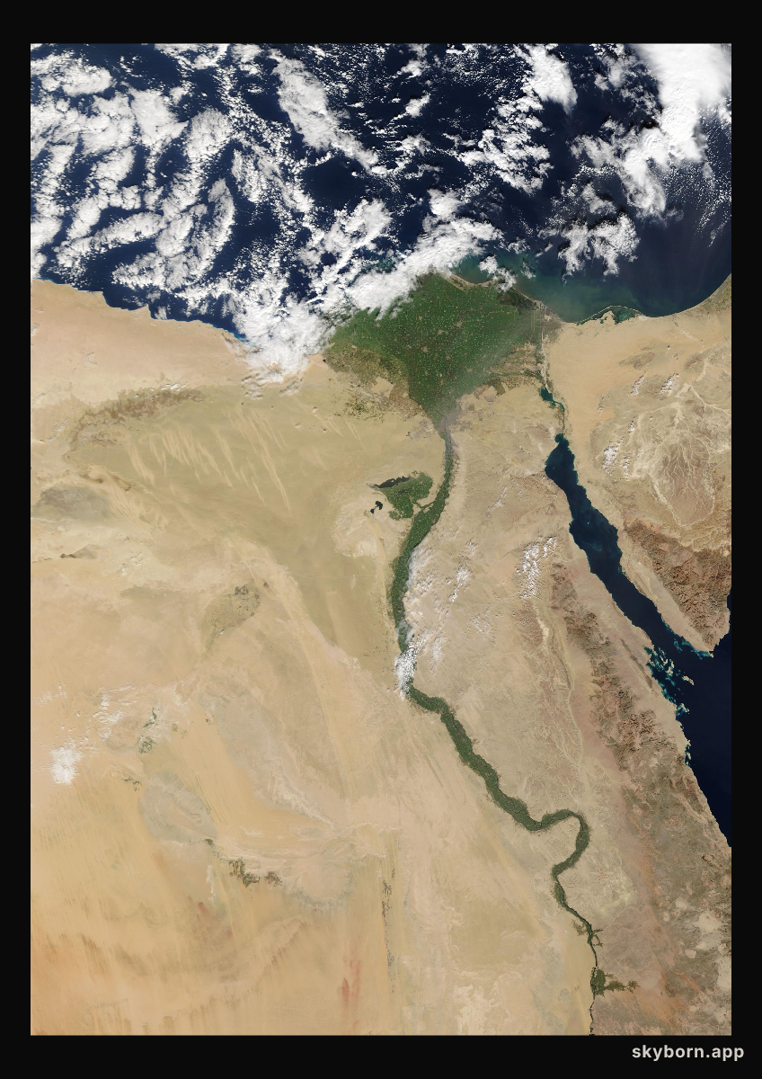 The Earth on 17 December 2018 · Nile Delta and Sinai