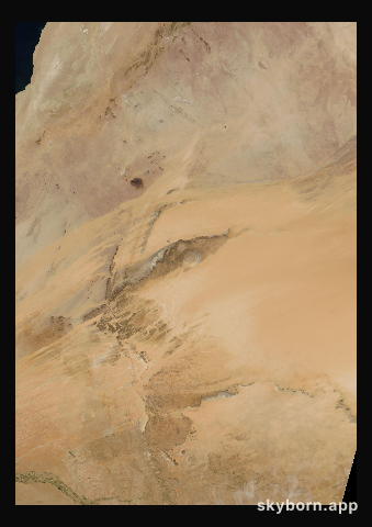 The Earth on 9 January 2019 · Eye of the Sahara, Mauritania