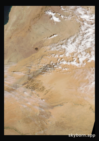 The Earth on 10 February 2019 · Eye of the Sahara, Mauritania