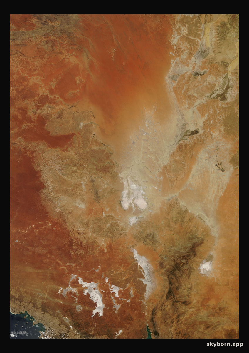 The Earth on 11 February 2019 · Lake Eyre, Australia