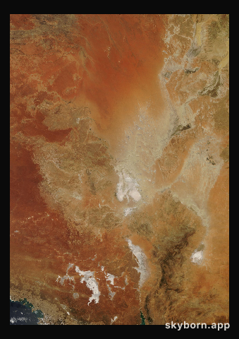 The Earth on 11 February 2019 · Lake Eyre, Australia