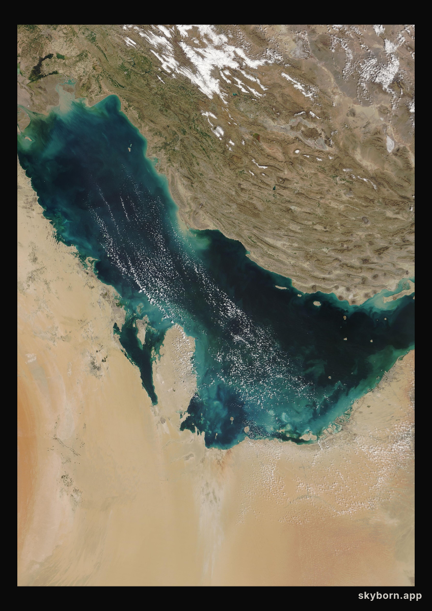 The Earth on 20 February 2019 · Persian Gulf