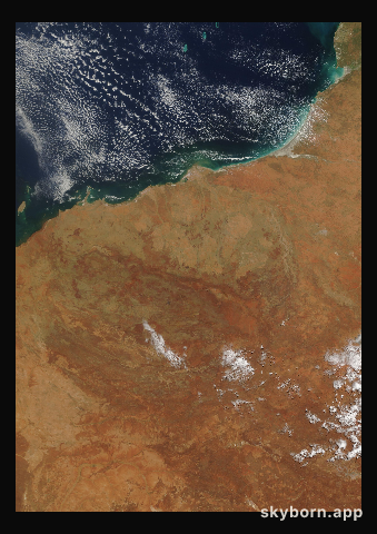 The Earth on 21 February 2019 · Pilbara, Western Australia