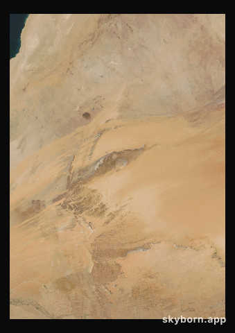 The Earth on 25 February 2019 · Eye of the Sahara, Mauritania