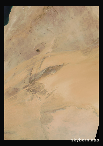 The Earth on 26 February 2019 · Eye of the Sahara, Mauritania