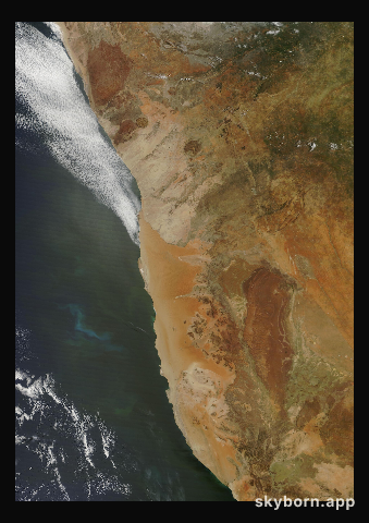 The Earth on 27 February 2019 · Namib Desert